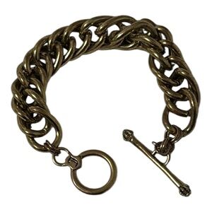 Juicy Couture Chunk Gold Tone Link Bracelet